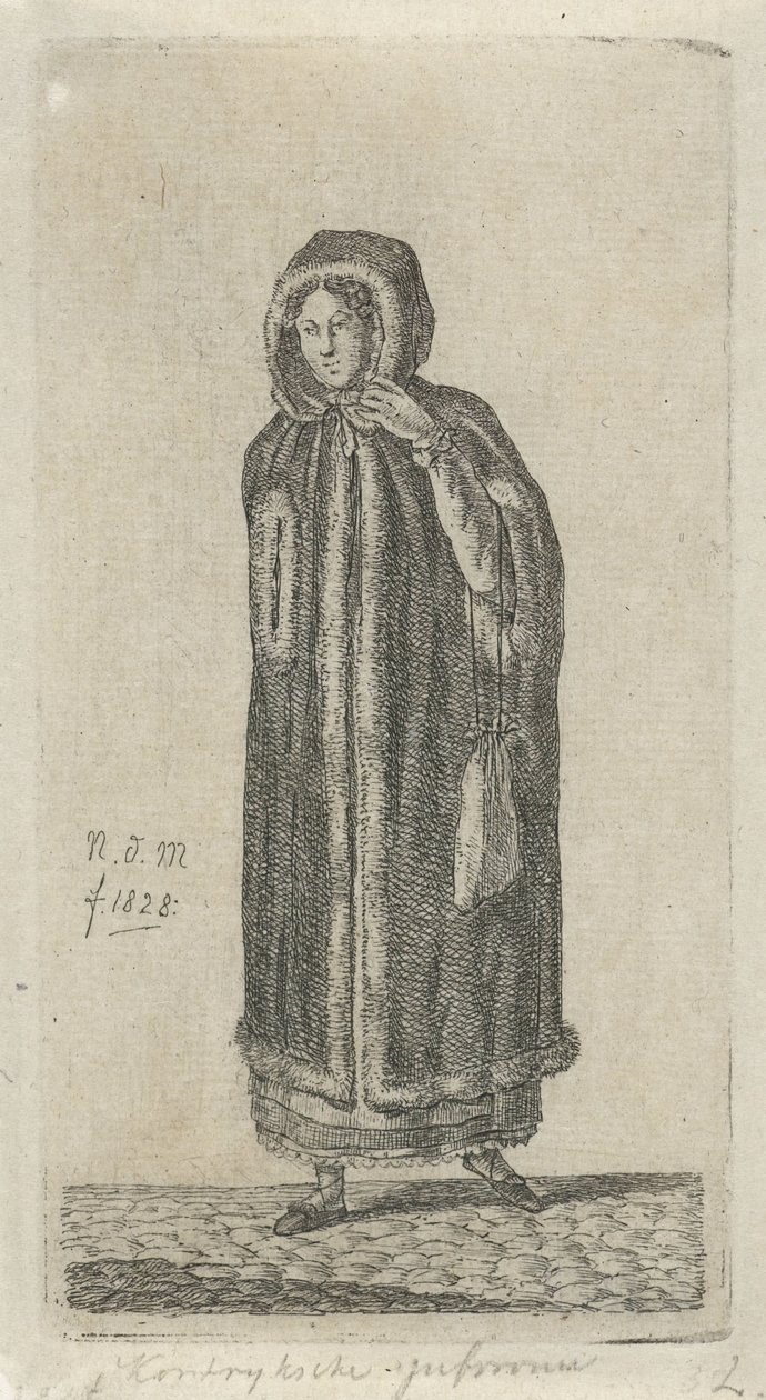 Frau mit Mantel von Anthonie Willem Hendrik Nolthenius de Man