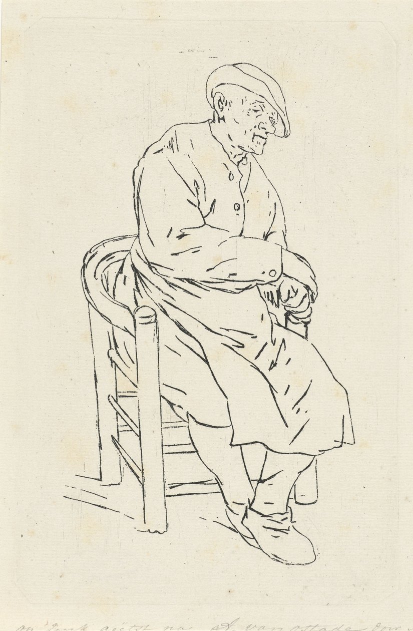 Sitzender Mann in einem Lehnstuhl von Anthonie Willem Hendrik Nolthenius de Man