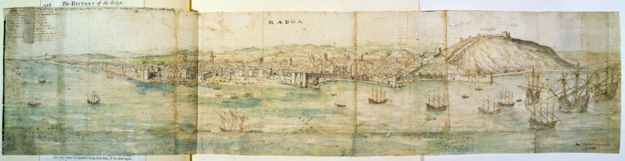 Malaga, 16. Jahrhundert von Anthonis van den Wyngaerde