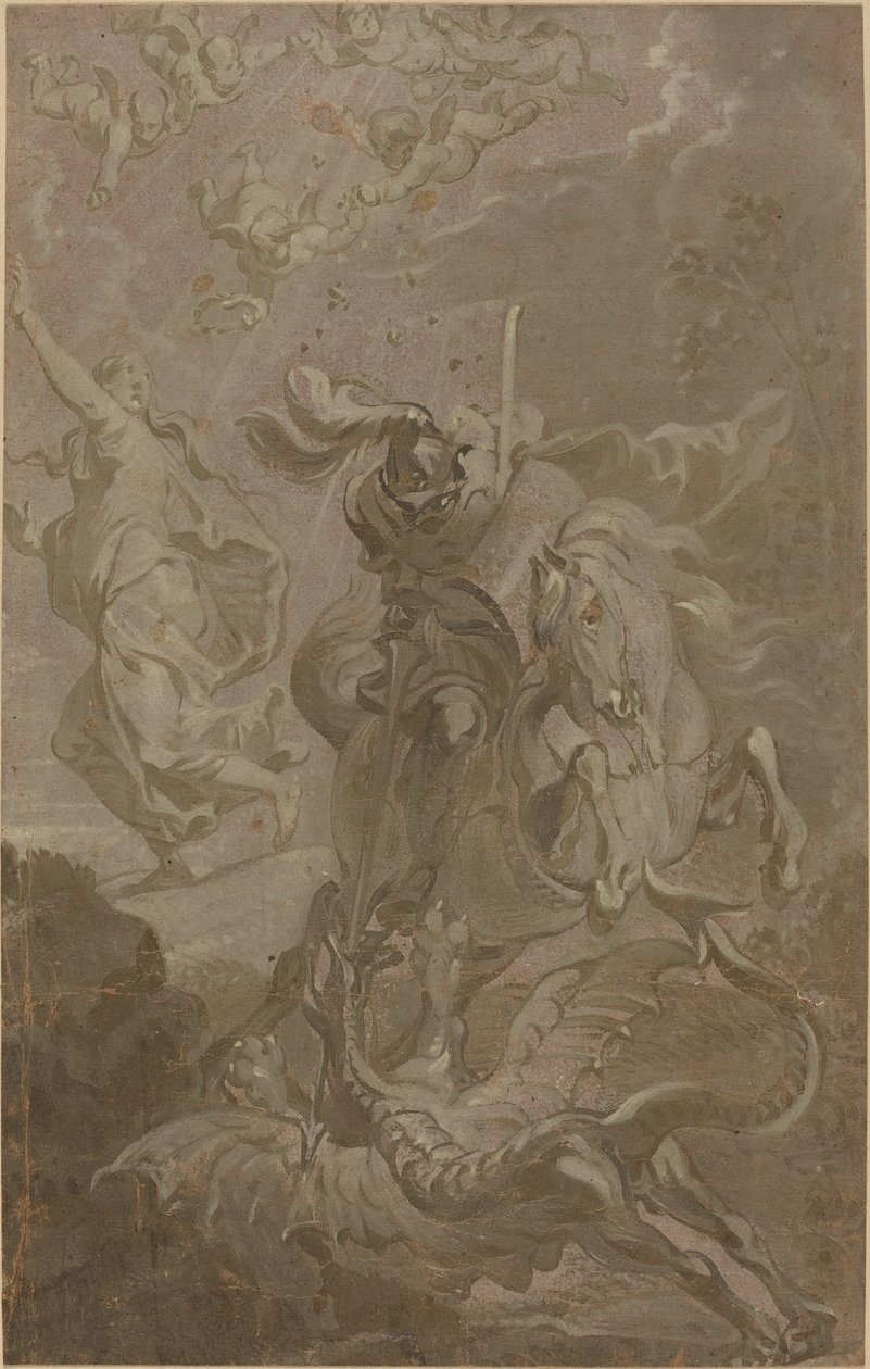 Sankt Georg und der Drache von Anthonis Sallaert