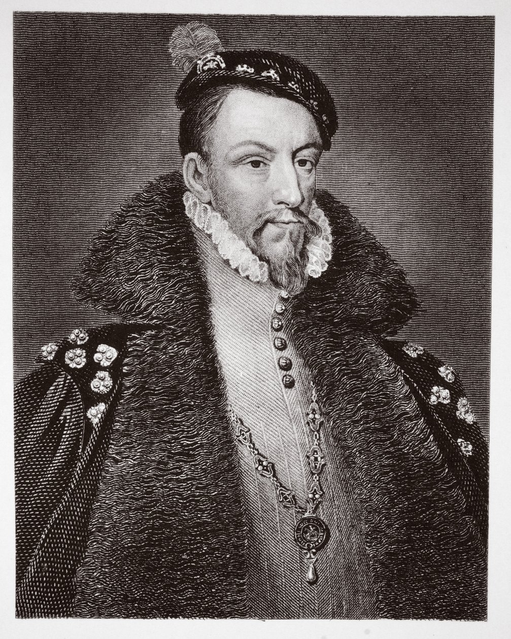 Thomas Radclyffe, Earl of Sussex, graviert von H. Robinson von Anthonis van Dashorst Mor