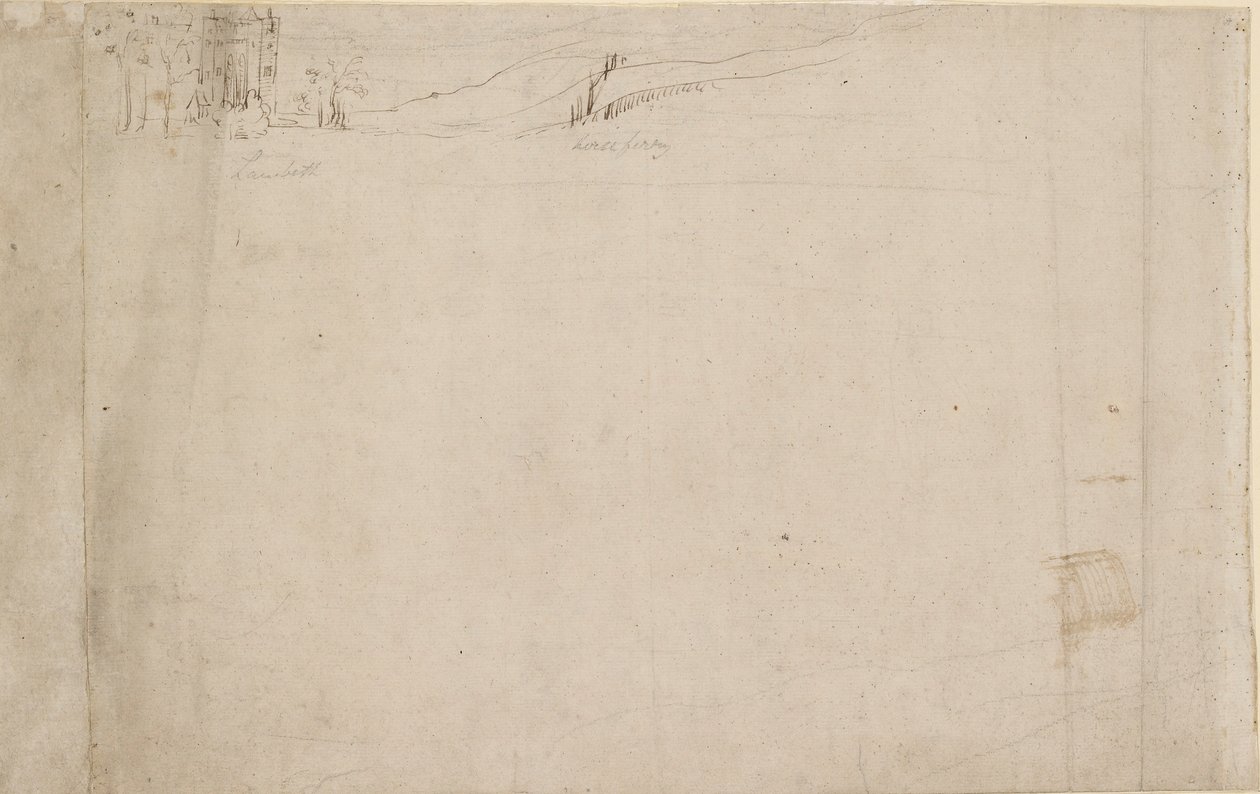 Panorama von London, gesehen von Southwark: Lambeth, 1554 von Anthonis van den Wyngaerde