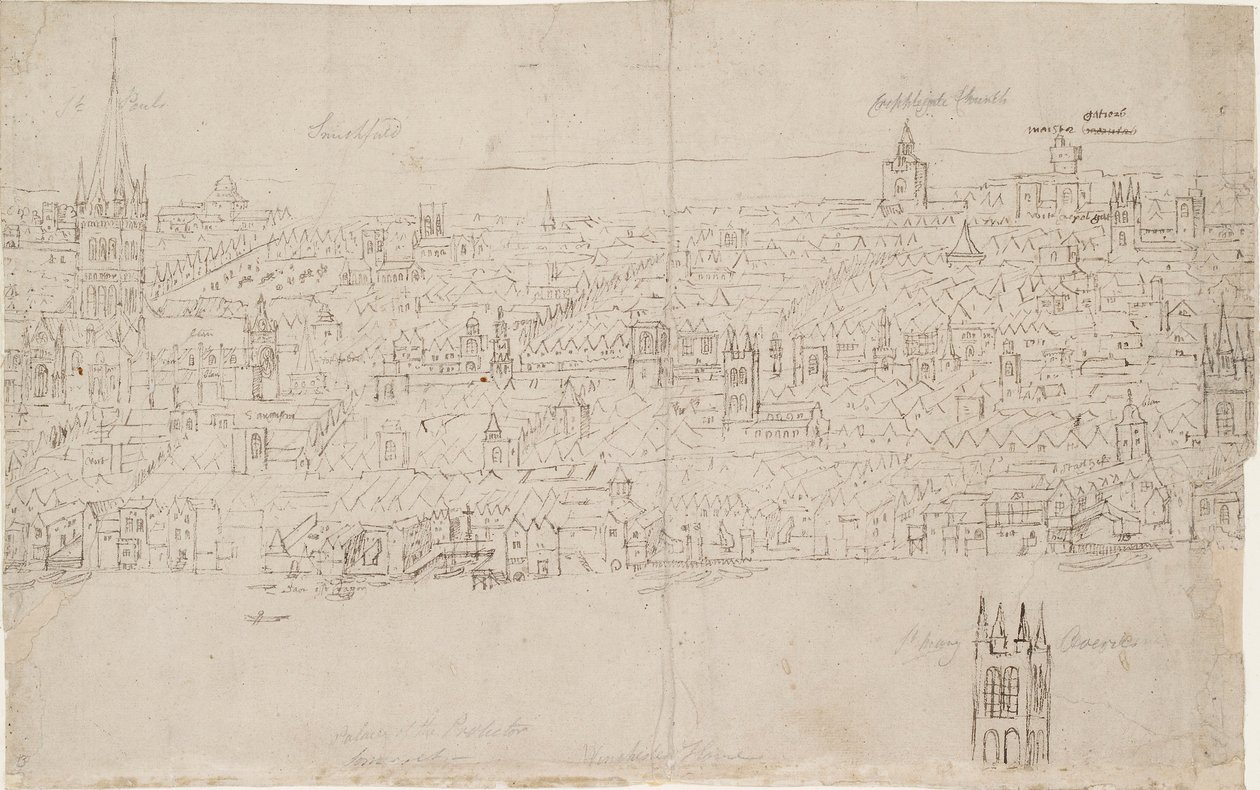 Panorama von London, gesehen von Southwark: St. Paul