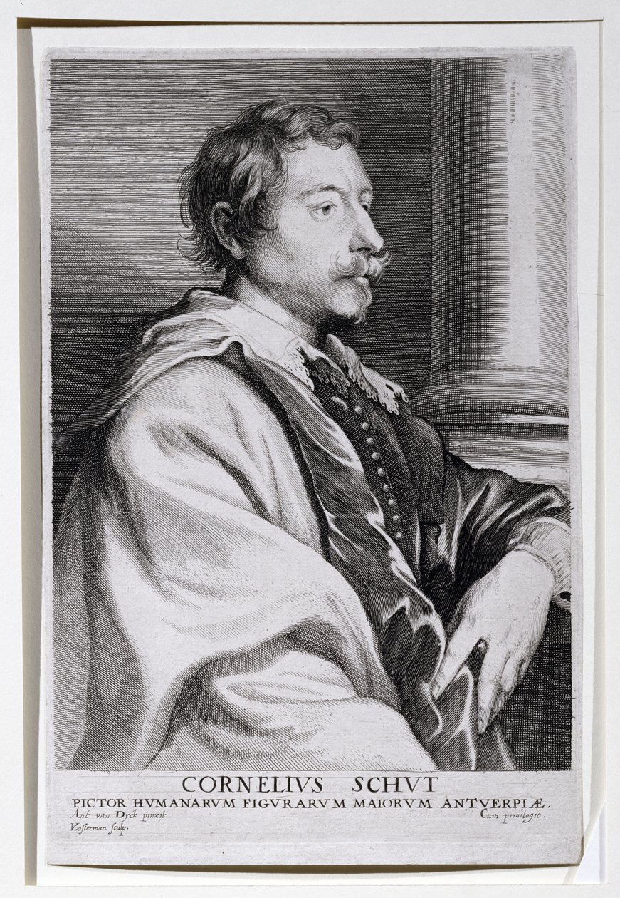 Porträt von Cornelis Schut, ein Schüler von Rubens, graviert von Lucas Vorsterman für Van Dycks 