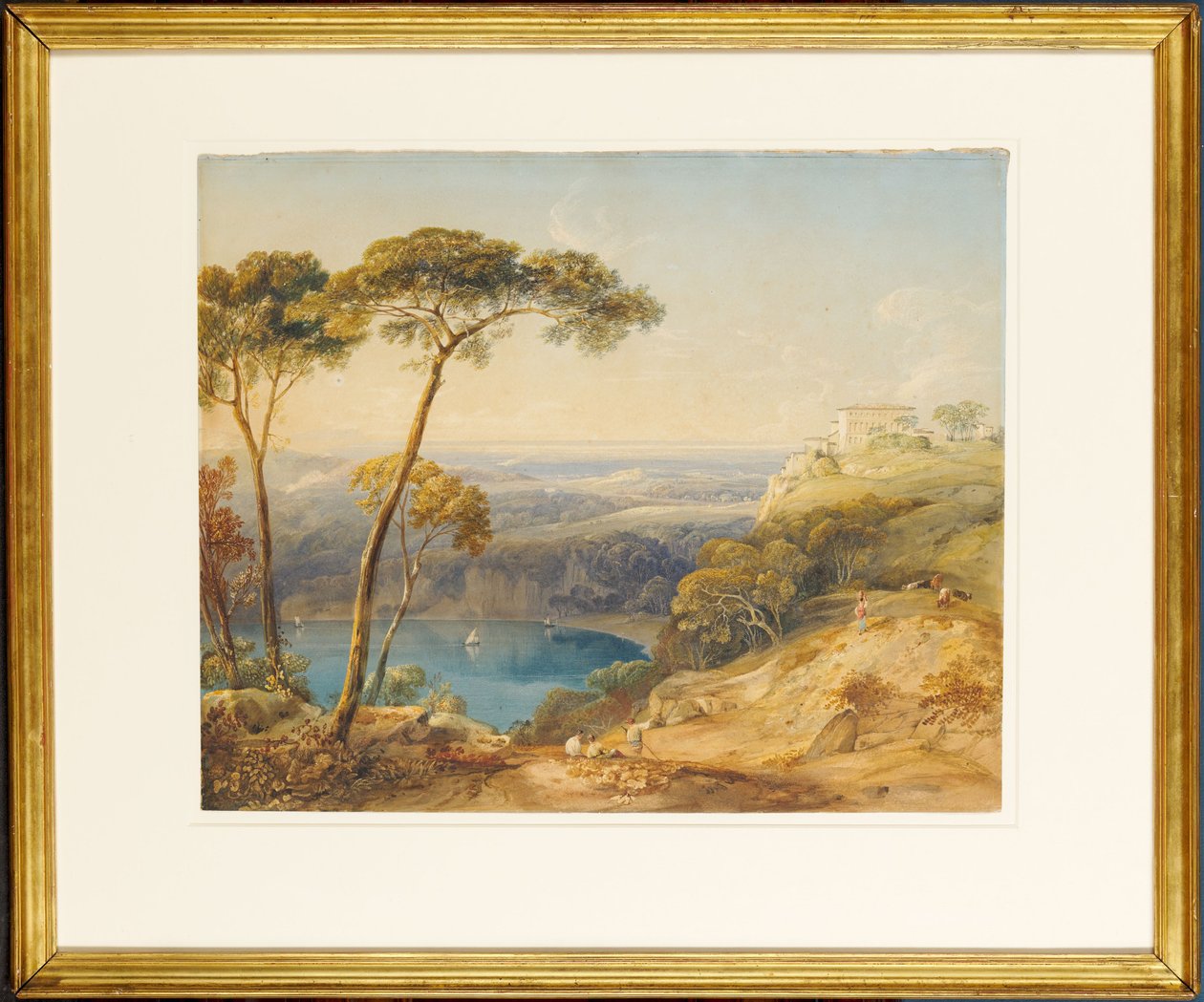 Der See von Nemi von Anthony Vandyke Copley Fielding