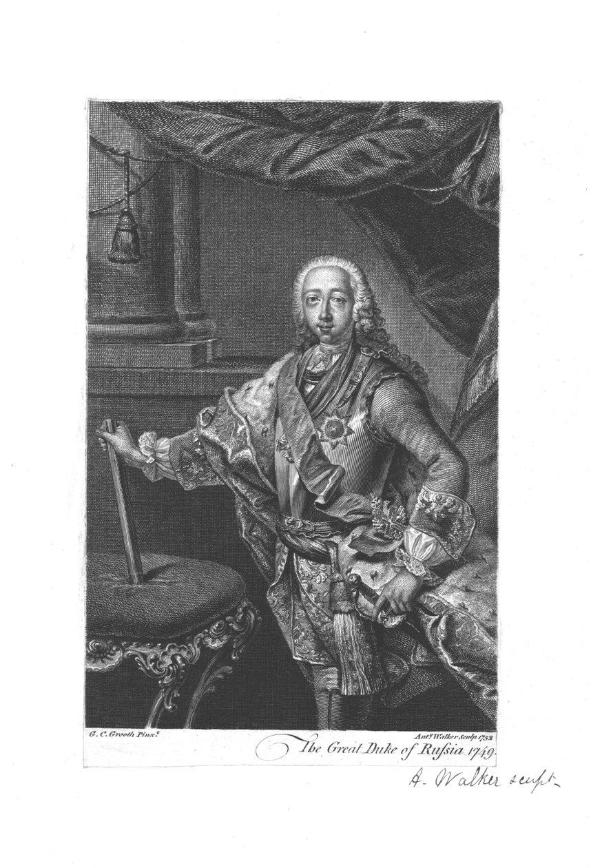 Der große Herzog von Russland, 1749, 1752 von Anthony Walker