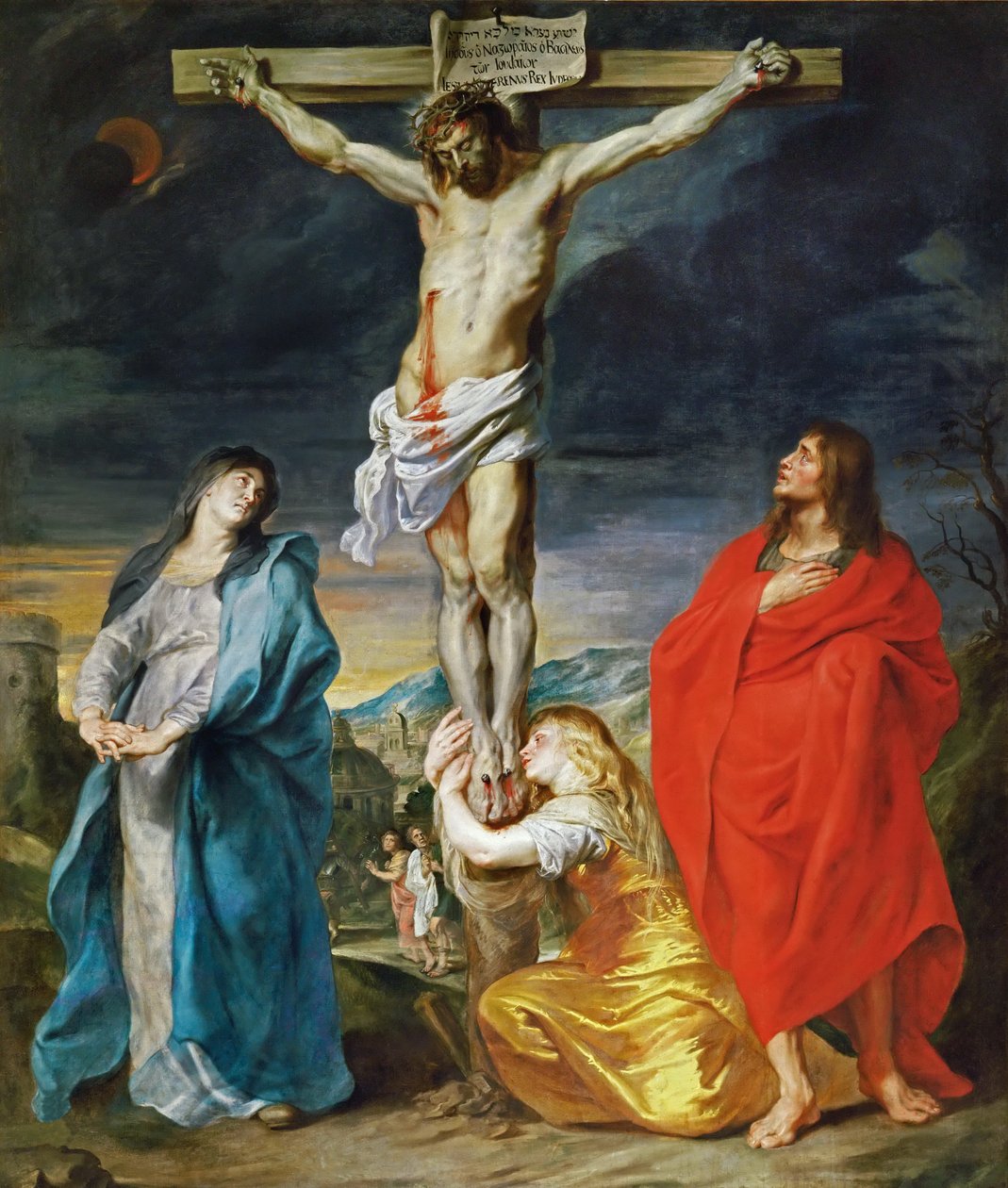 Le Calvaire: Christus am Kreuz mit der Jungfrau, dem Heiligen Johannes und Maria Magdalena von Anthony van Dyck