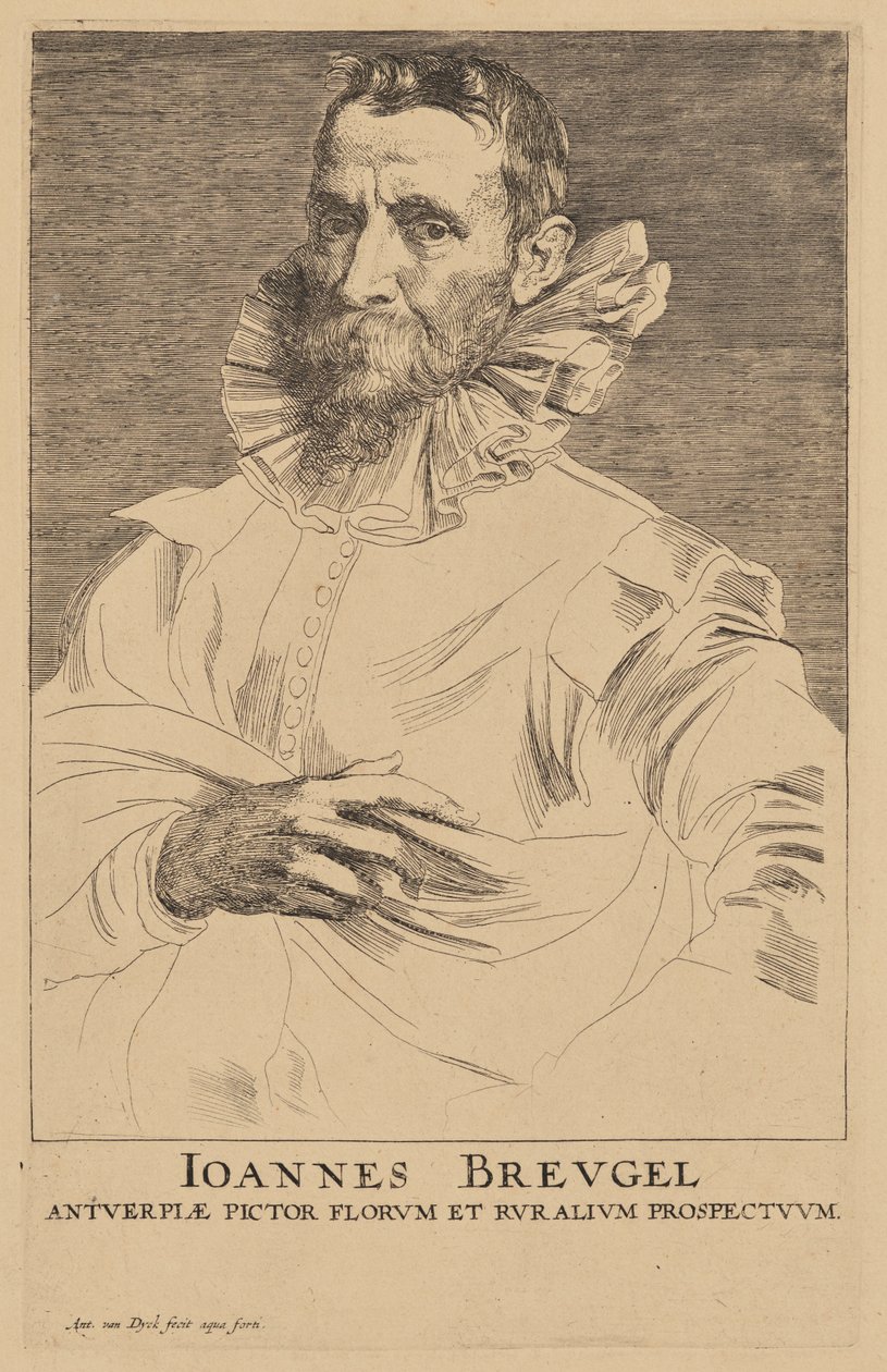 Porträt von Jan Bruegel der Ältere von Anthony van Dyck