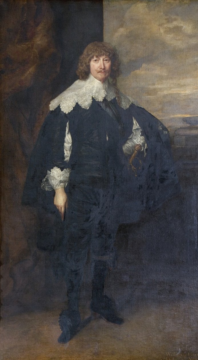 Porträt von William Cavendish, verändert mit blauer Schärpe von Anthony van Dyck