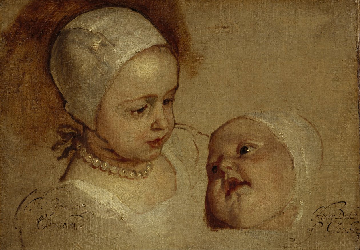 Prinzessin Elizabeth, 1635 - 1650 und Prinzessin Anne, 1637 - 1640. Töchter von Charles I von Anthony van Dyck