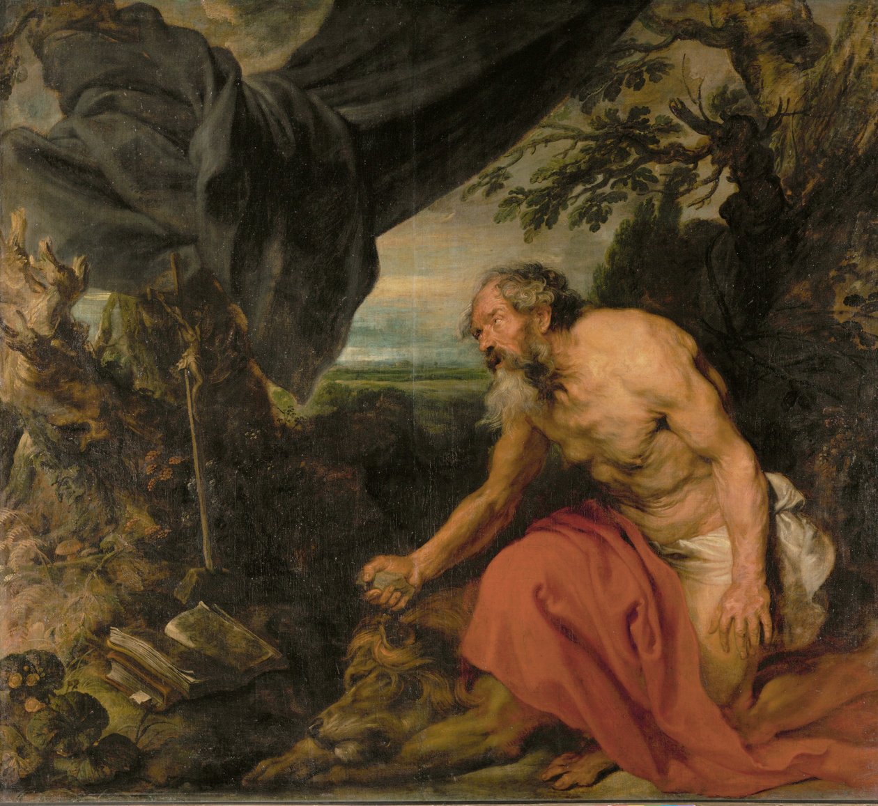 Der heilige Hieronymus (gemalt, als Van Dyck in Rubens
