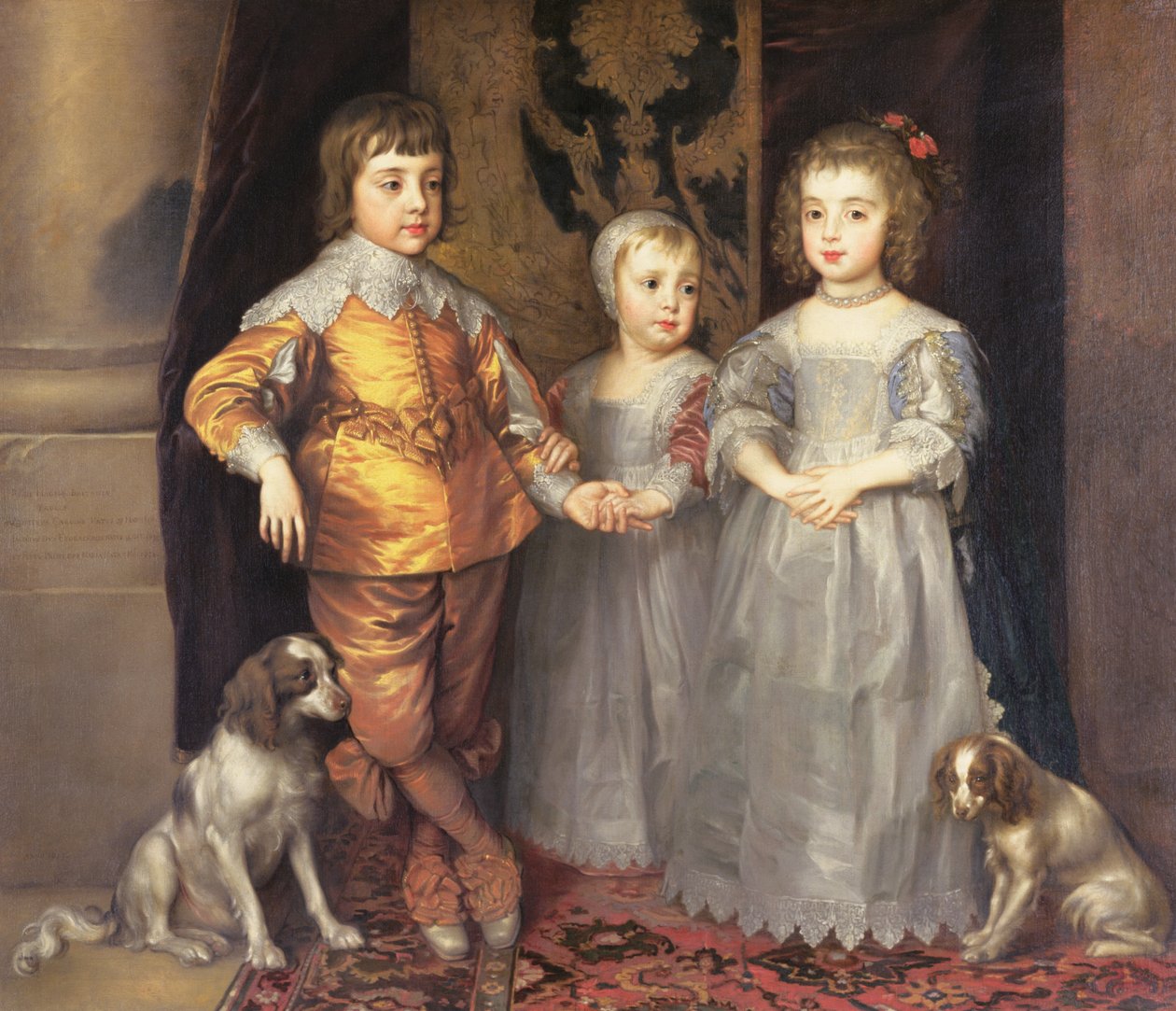 Die Kinder von König Karl I. von England (1600-49) und Königin Henrietta Maria (1609-69), 1637 von Anthony van Dyck