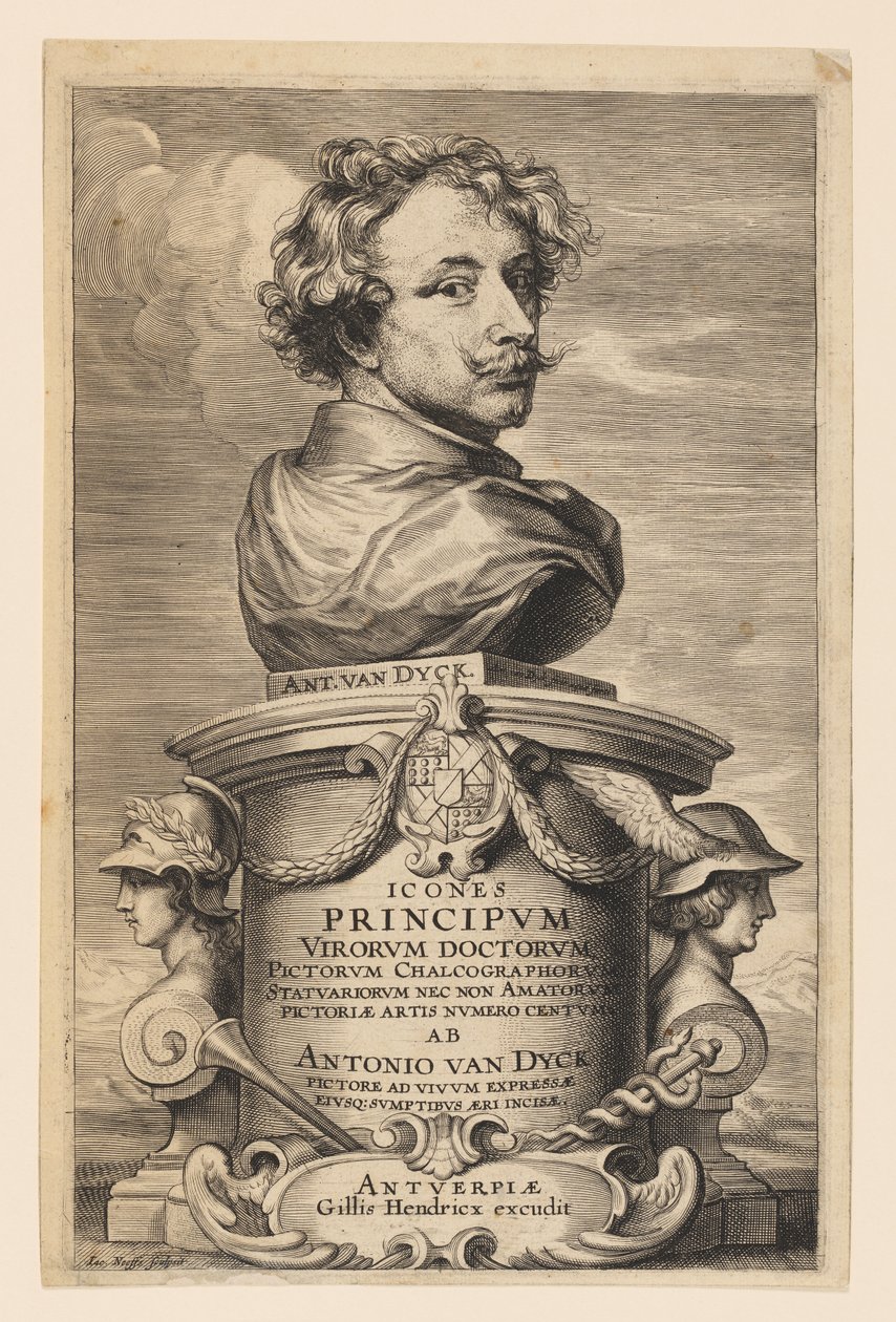 Titelseite, aus den Icones Principum Virorum von Anthony van Dyck