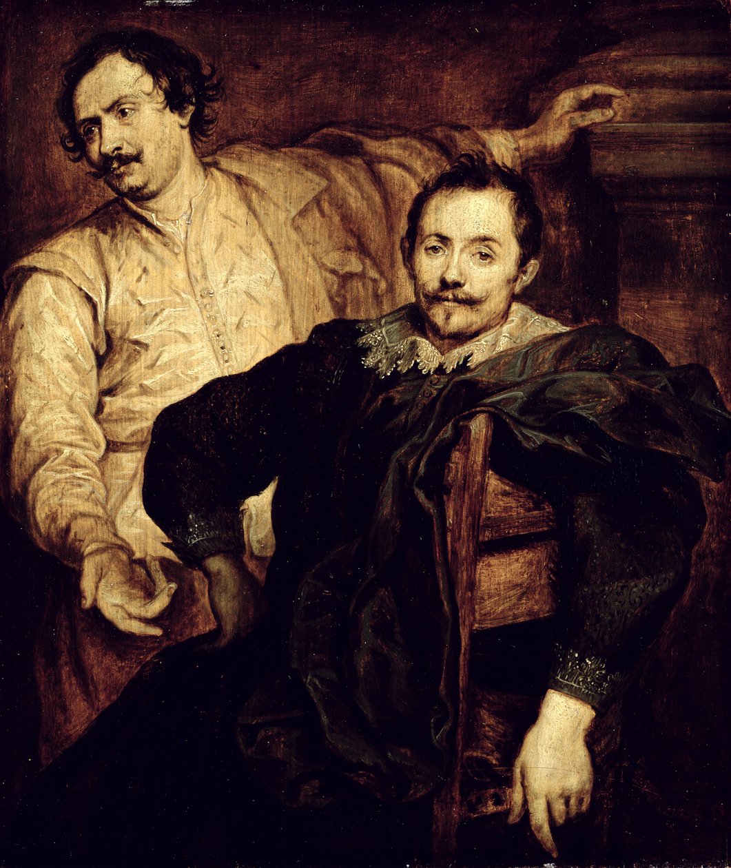 Doppelporträt der Brüder de Wael Lucas und Cornelis von Anthony van studio of Dyck