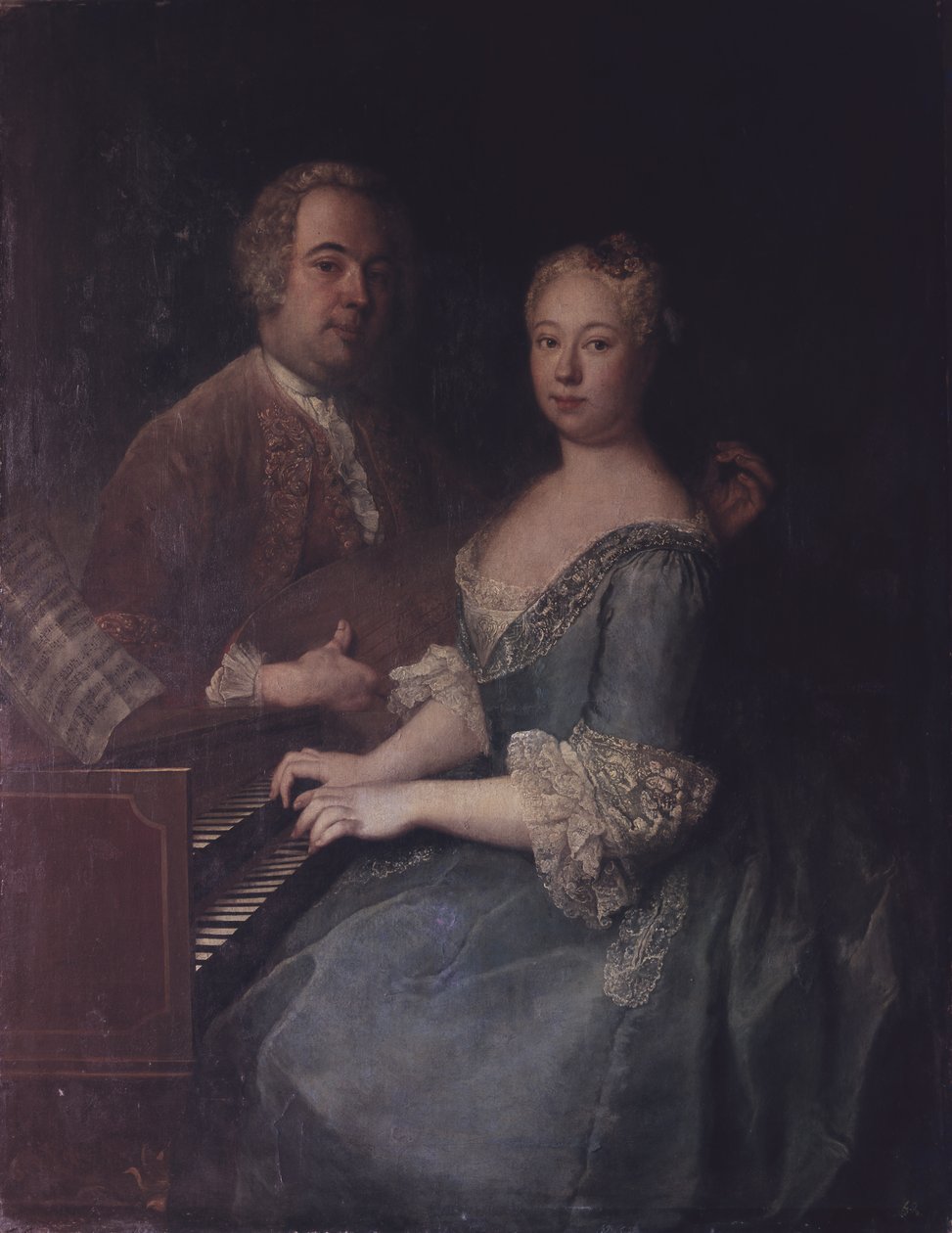 Karl-Heinrich Graun und seine Frau Anna-Louise, ca. 1735 von Antoine Pesne