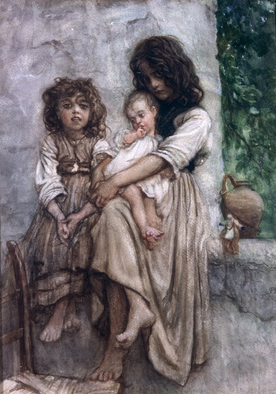 Junge Mädchen von Ischia von Antoine Auguste Ernest Herbert or Hebert