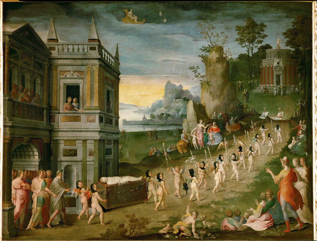 Allegorie oder das Begräbnis von Amor von Antoine Caron
