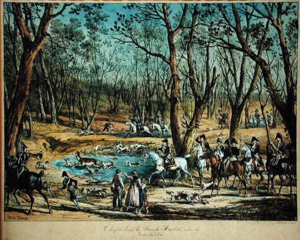 Jagd im Wald von Meudon, 29. März 1819 von Antoine Charles Horace Vernet