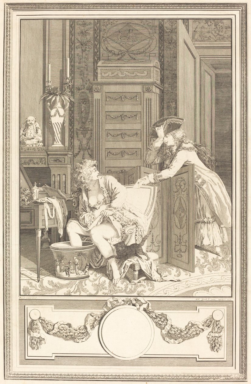 Das Fußbad (Le bain des pieds) von Antoine Cosme Giraud after Antoine Borel