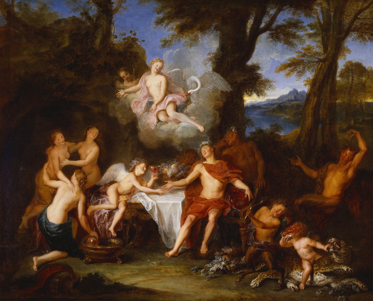 Das Bündnis von Bacchus und Amor, ca. 1702 von Antoine Coypel
