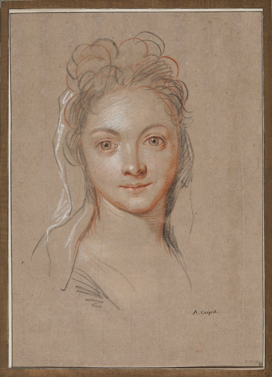 Junge Frau, frontal von Antoine Coypel