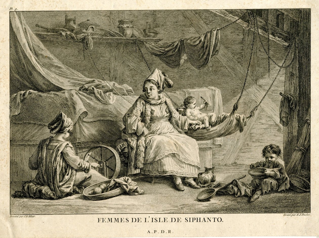 Frauen von der Insel Siphanto, nach Jean-Baptiste Hilair (1753-1822) von Antoine Jean Duclos