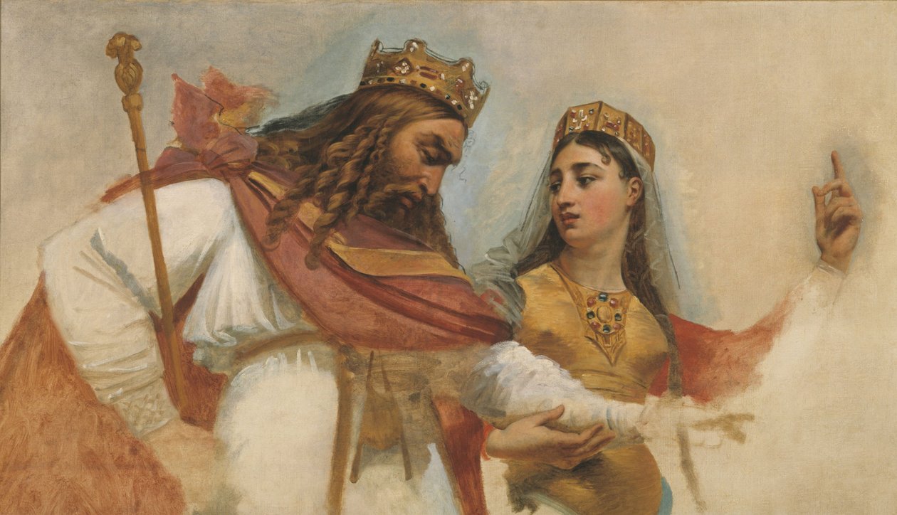 Skizze für die Kuppel des Pantheon (Kirche Sainte-Geneviève): Clovis und Clotilde, ca. 1811 von Antoine Jean Gros