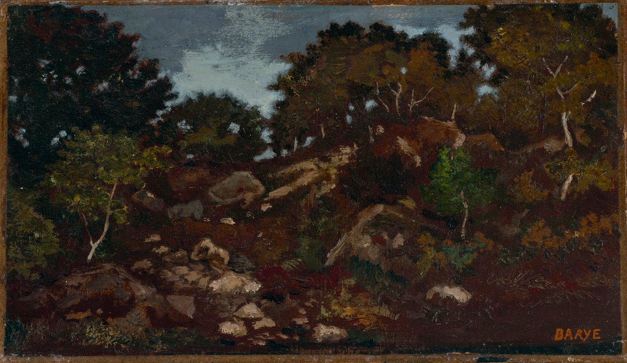 Felsen im Wald von Fontainebleau von Antoine Louis Barye