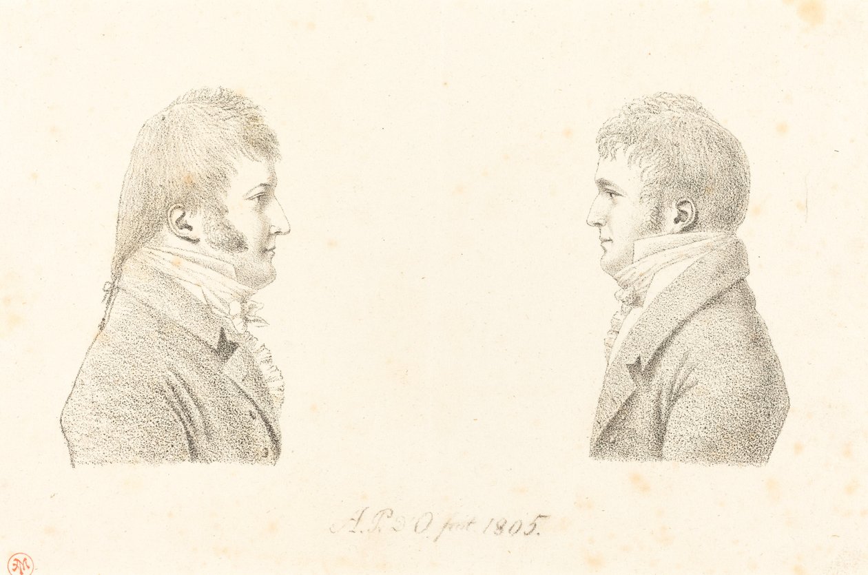 Selbstporträt und der Bruder des Künstlers von Antoine Marie Philippe Louis d