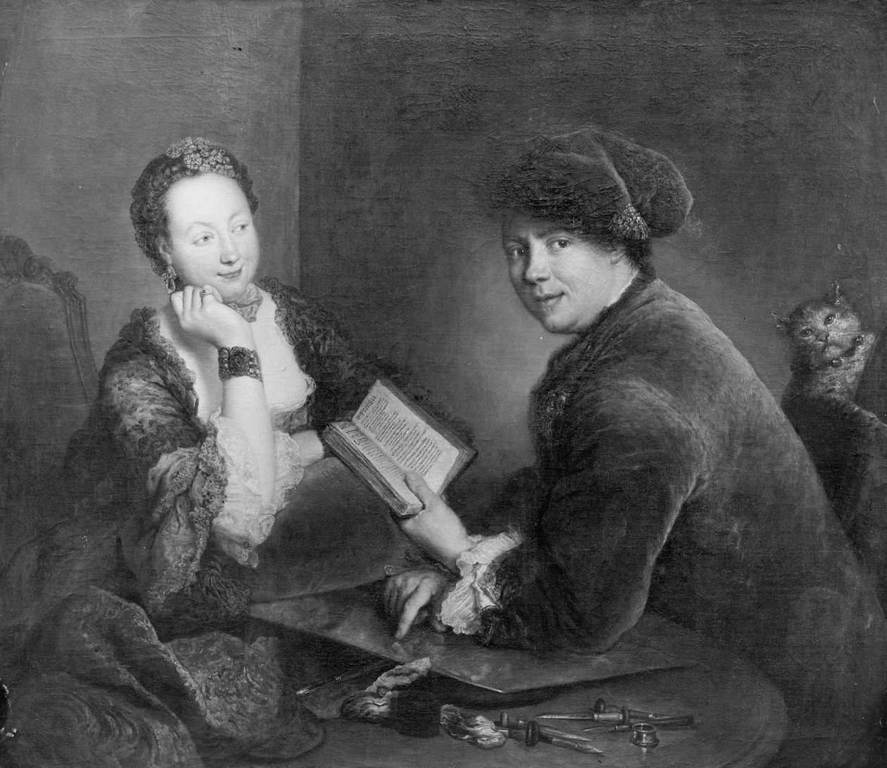 Bildnis des Kupferstechers Georg Friedrich Schmidt und seiner Gattin Dorothea Luise, geb. Videbant von Antoine Pesne