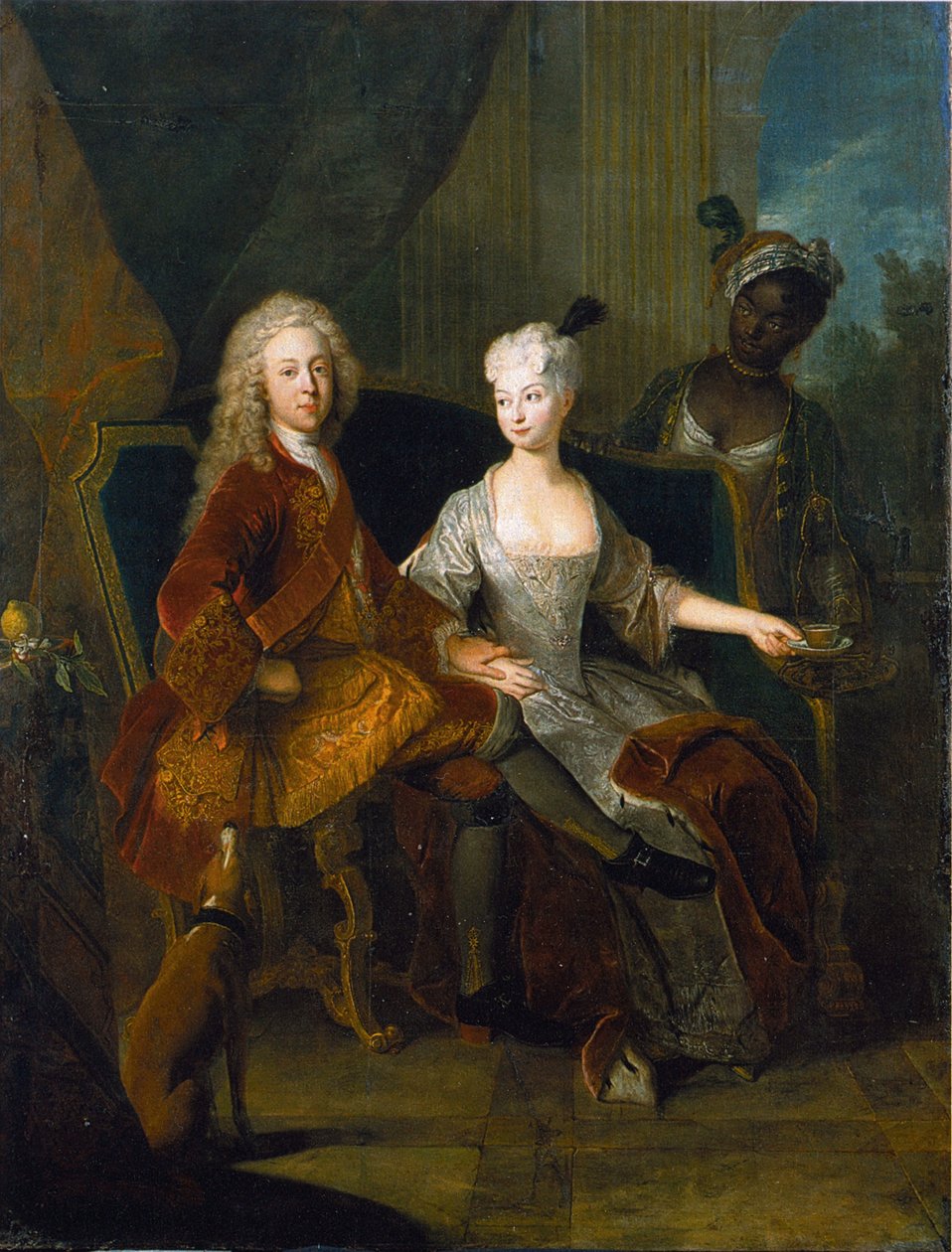 Porträt des Erbprinzen Friedrich Ludwig von Württemberg und seiner Gemahlin Henriette Marie von Brandenburg-Schwedt von Antoine Pesne