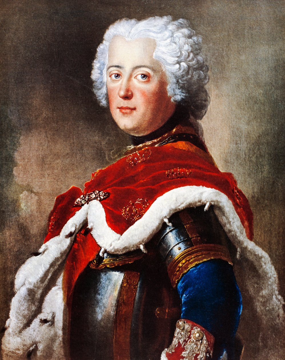Porträt von Friedrich II. von Hohenzollern, bekannt als Friedrich der Große (Berlin) von Antoine Pesne
