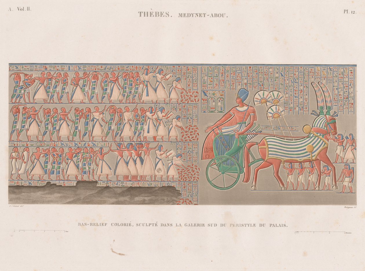 Beschreibung Ägyptens: Theben. Medynet-Abou, Bd. II, Taf. 12 von Antoine Phelippeaux