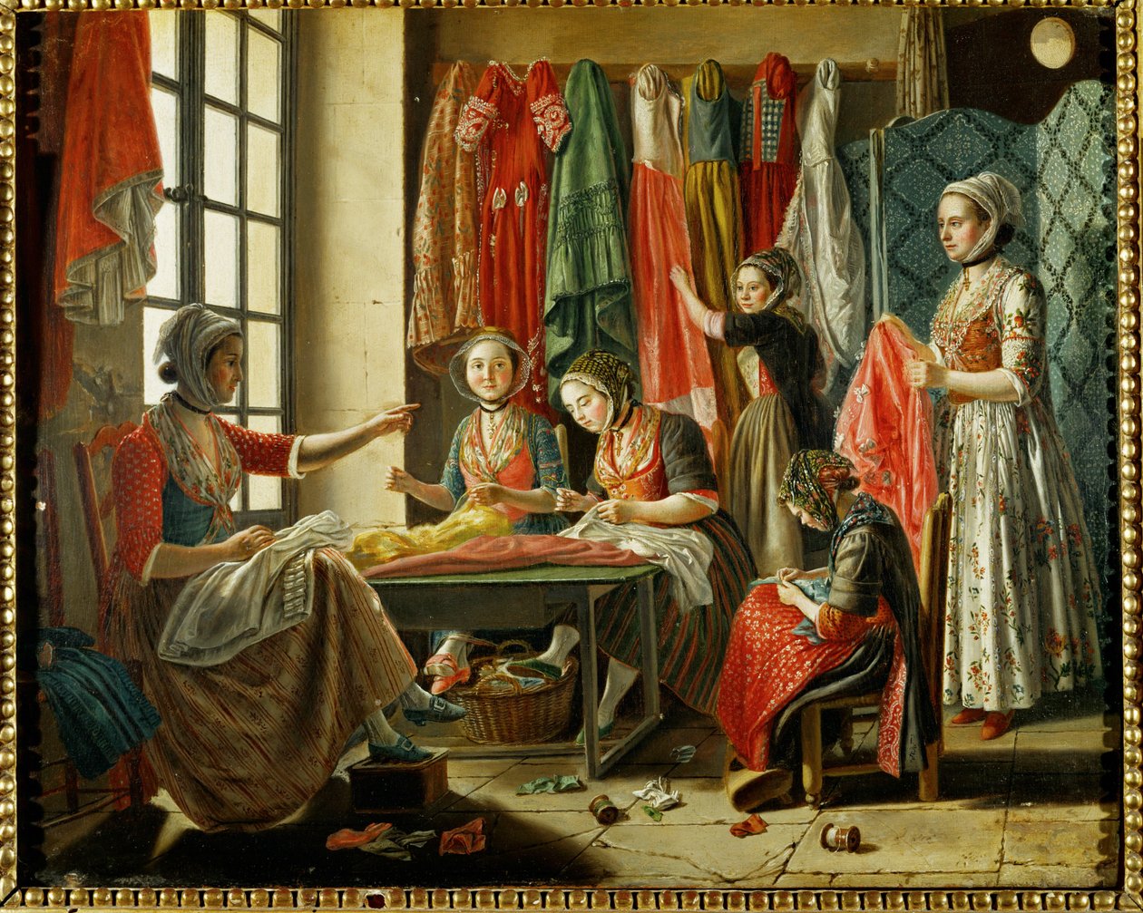 Nähwerkstatt in Arles von Antoine Raspal