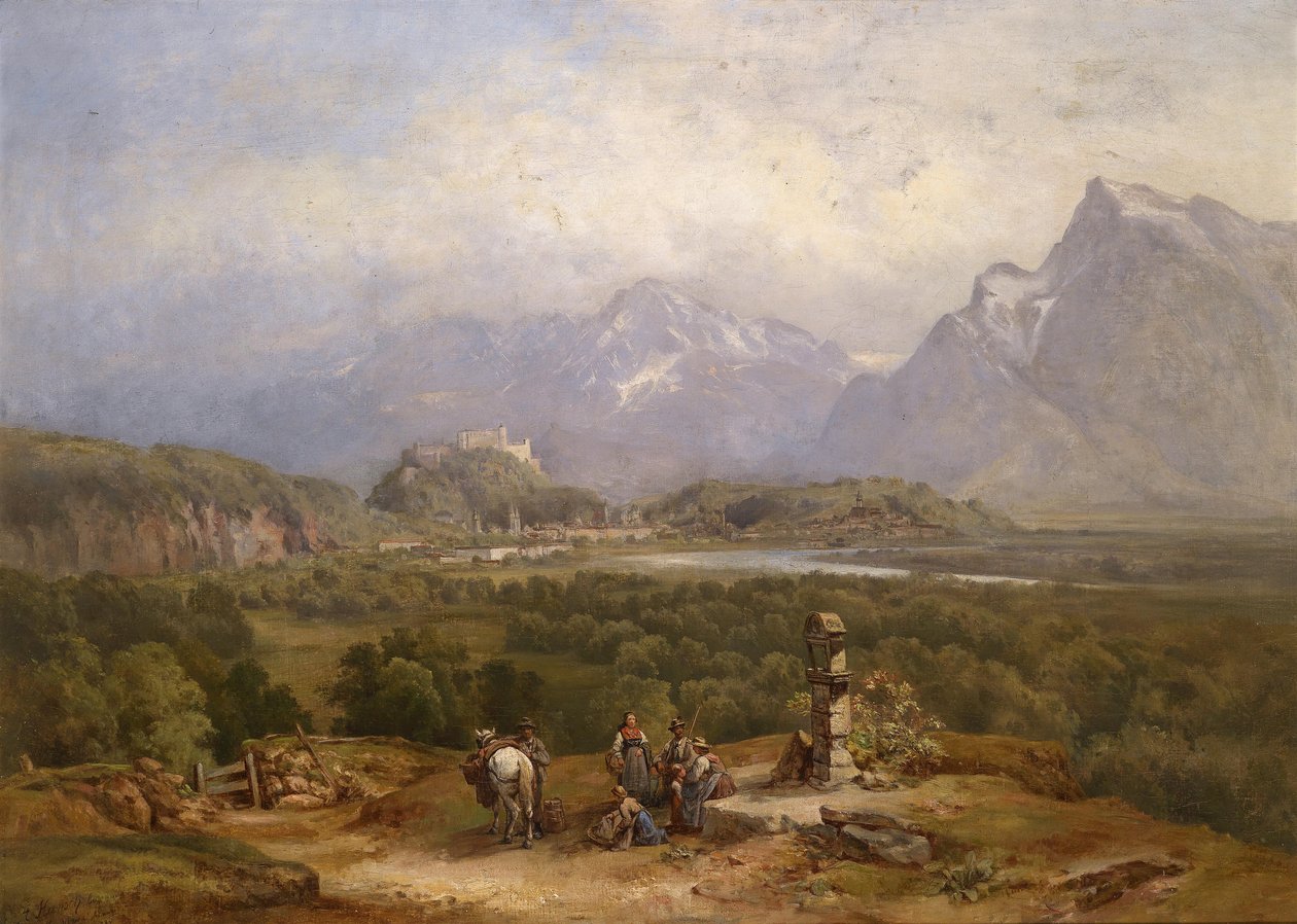 Weiter Blick auf Salzburg von Anton Hansch
