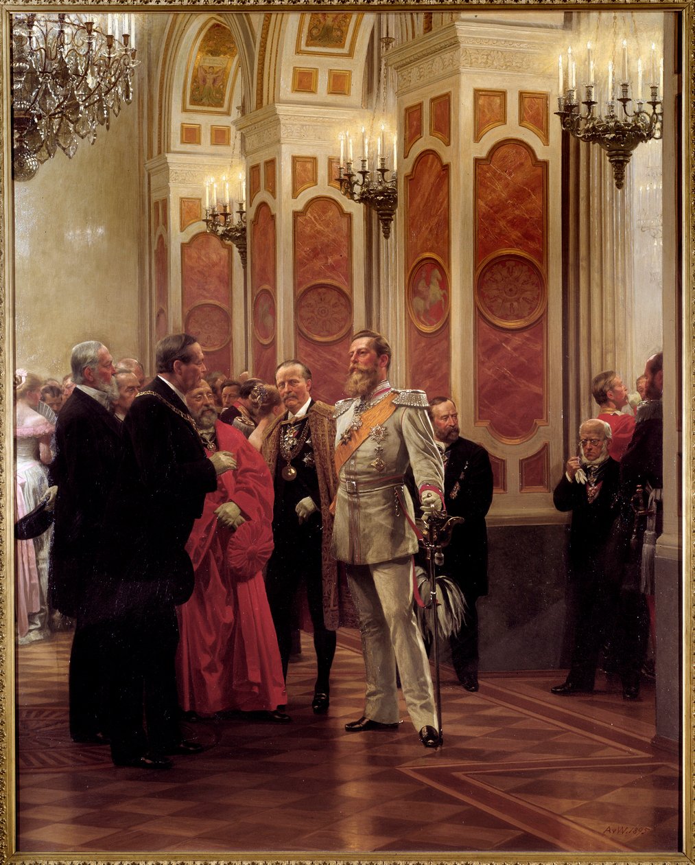 Der Kronprinz Wilhelm von Preußen auf dem Hofball von Anton Alexander von Werner