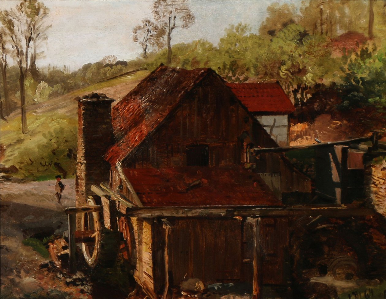 Hinter einer Wassermühle von Anton Eduard Kieldrup