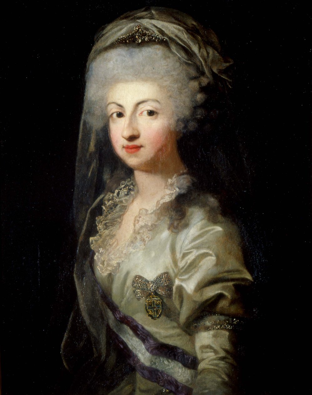 Porträt von Prinzessin Maria Carolina von Bourbon mit Diadem von Anton Graff