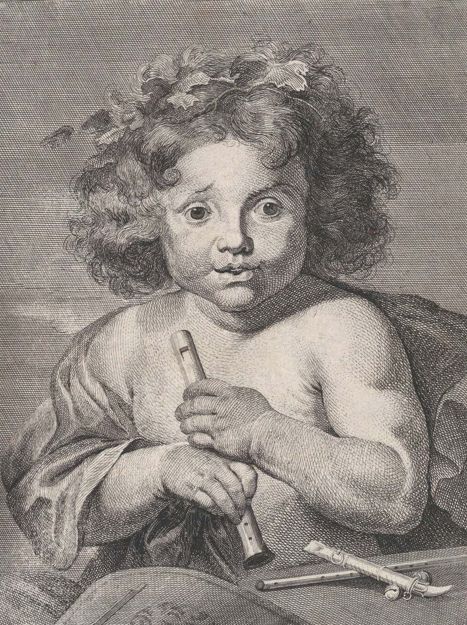 Der junge Bacchus, der eine Flöte hält, 1728 von Anton Joseph von Prenner