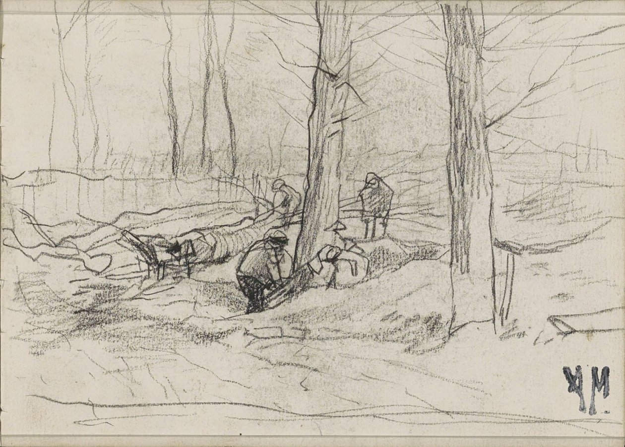 Holzfäller in einem Wald von Anton Mauve