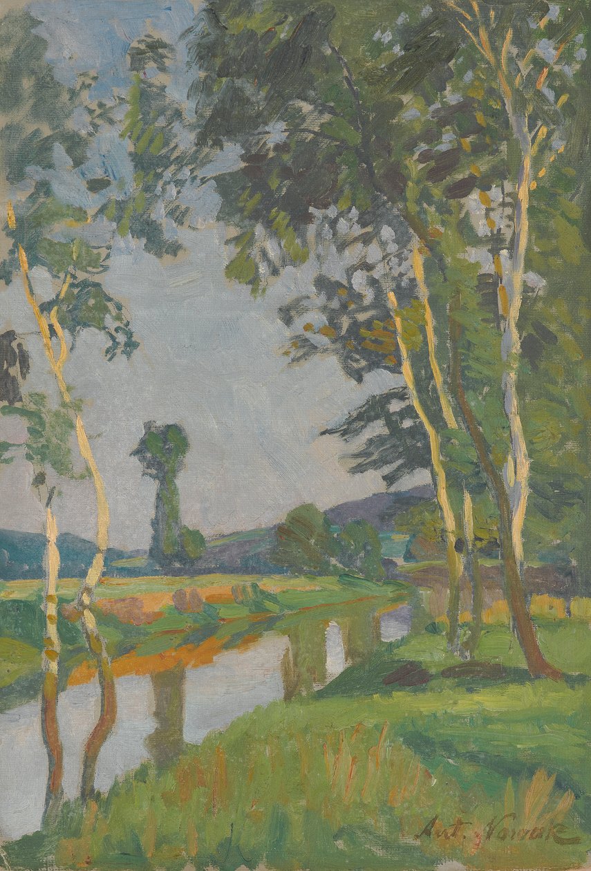 Breze ob vodi von Anton Nowak