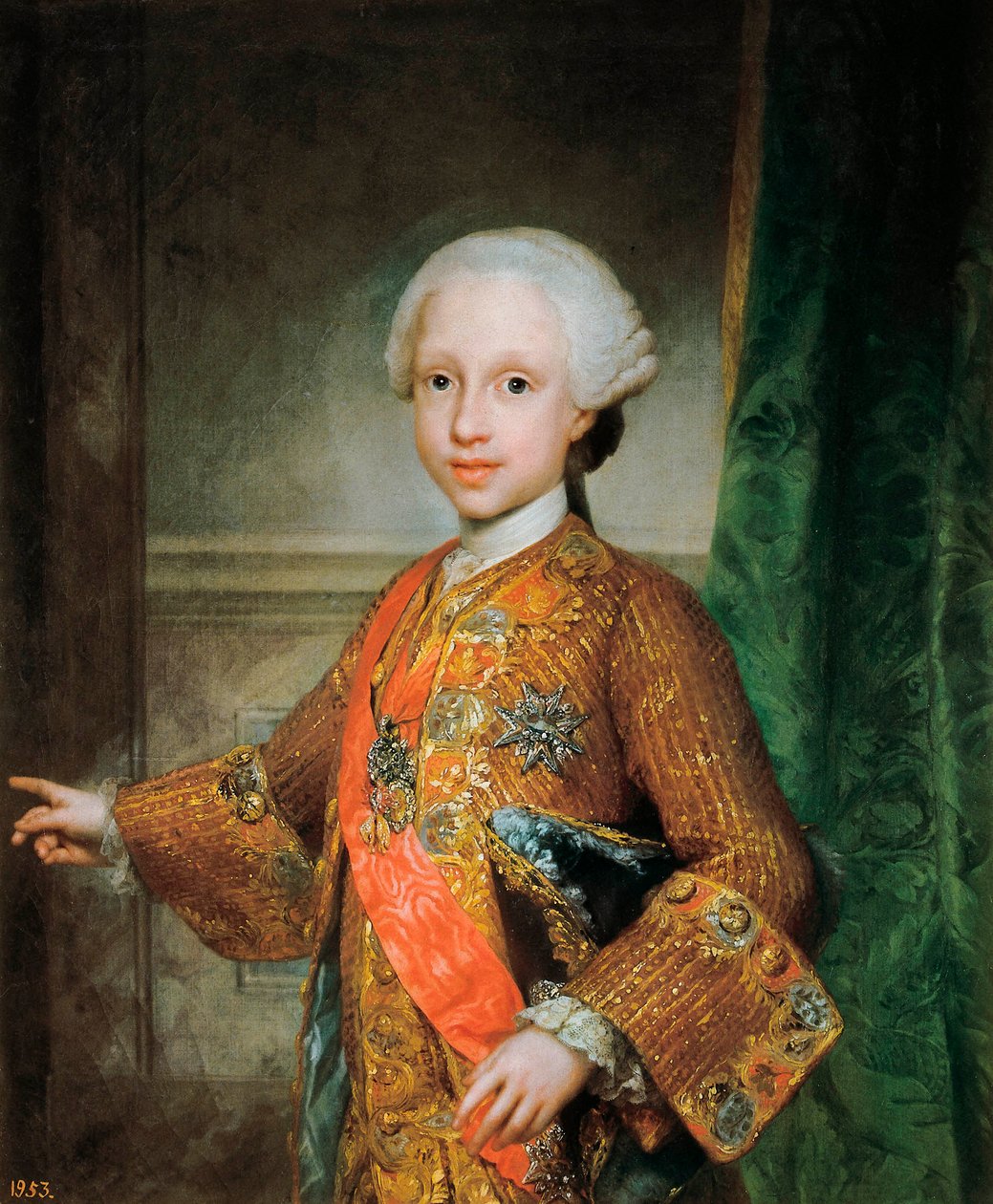Porträt von François Xavier de Bourbon, Infant von Spanien, Ritter des Heiligen Geistes von Anton Raphael Mengs