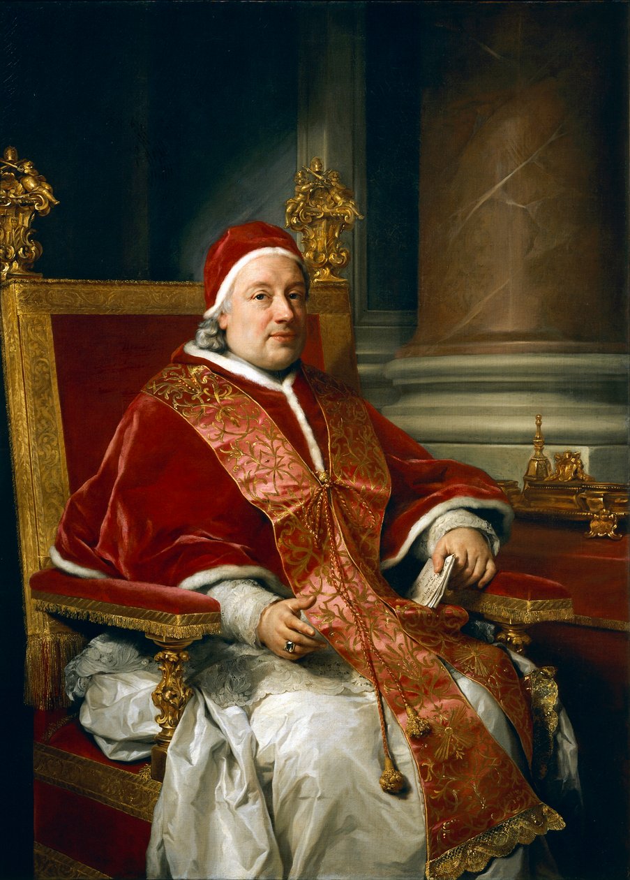 Porträt von Papst Clemens XIII. Rezzonico von Anton Raphael Mengs