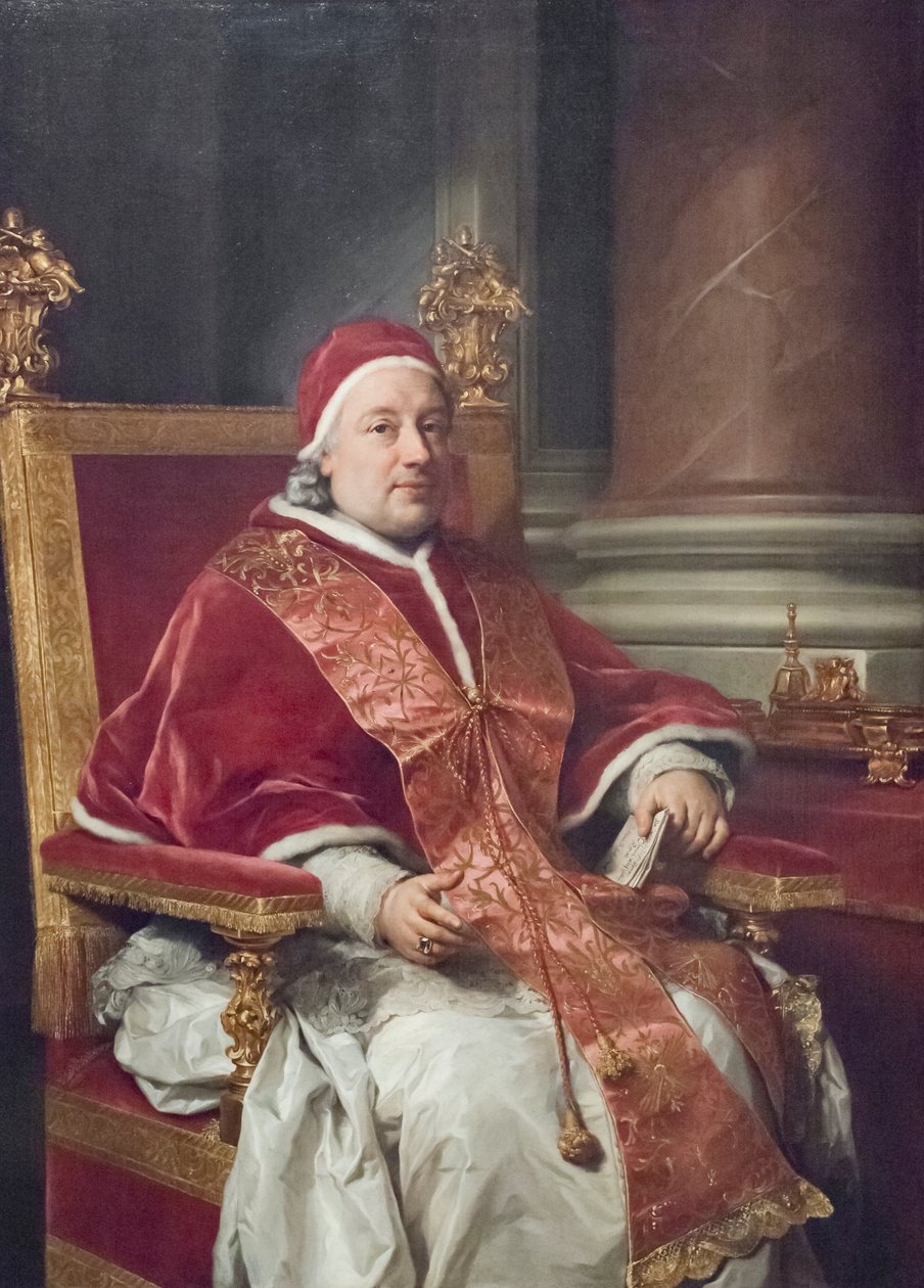 Porträt von Papst Clemens XIII. Rezzonico von Anton Raphael Mengs