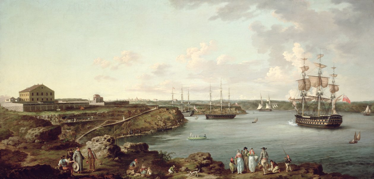 Schiffe der Royal Navy in Port Mahon, Menorca von Anton Schantz