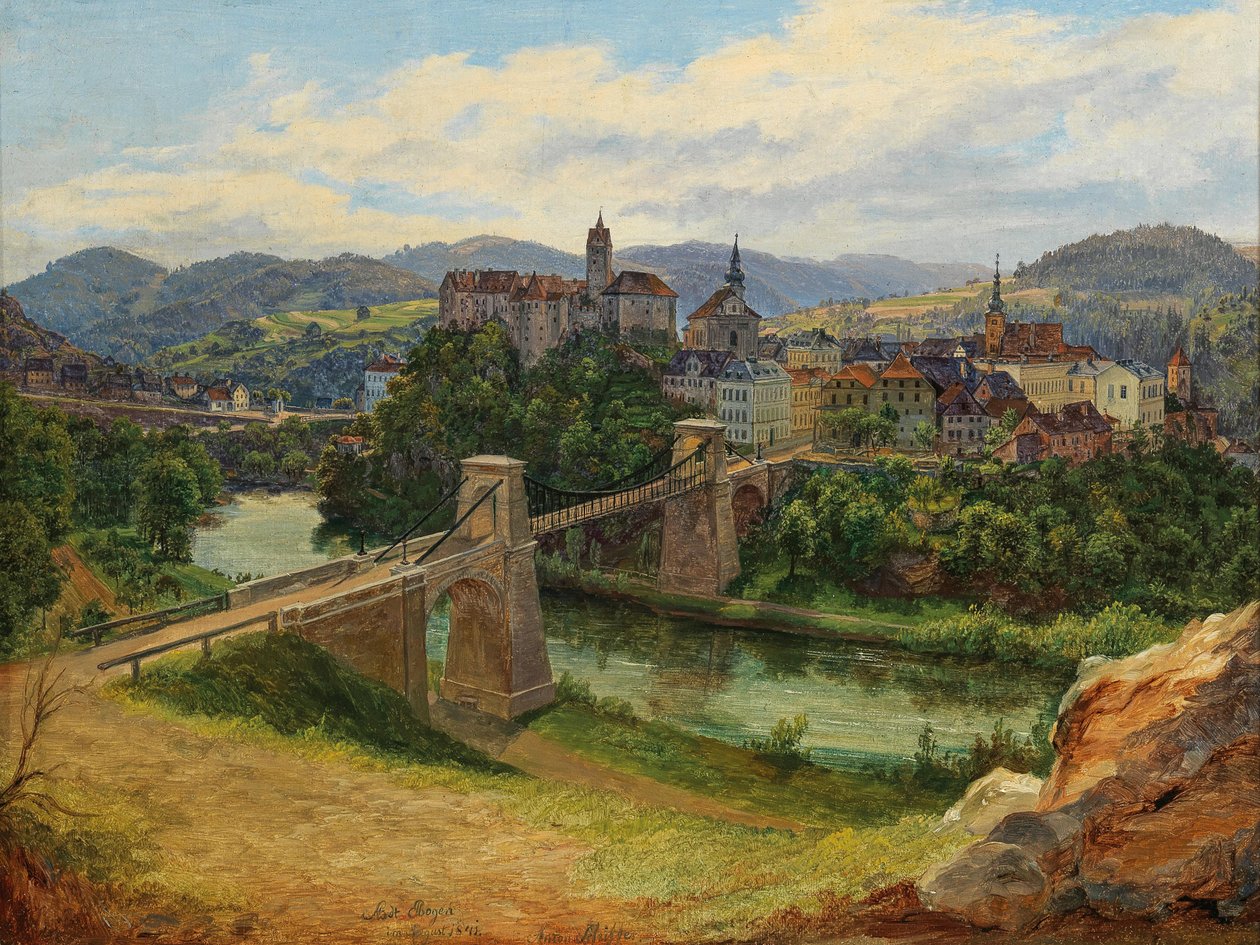 Blick auf die Stadt Loket in der Tschechischen Republik (Elbogen an der Eger) von Anton Schiffer