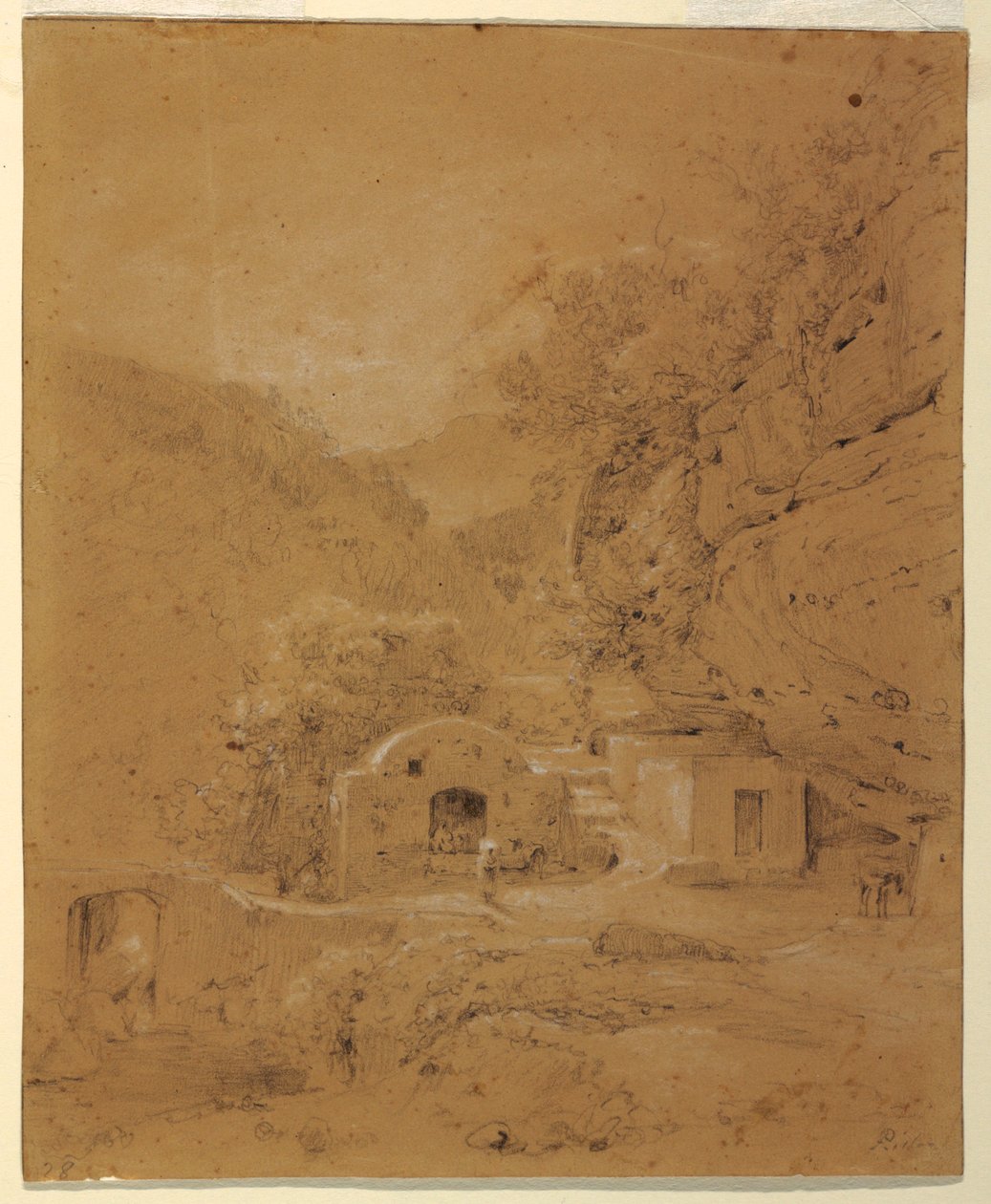Landschaftsansicht zwischen Neapel und Salerno, 1820–30 von Anton Sminck Pitloo