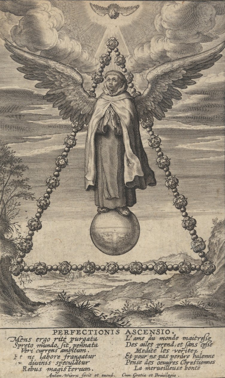 Perfectionis Ascensio, aus Das Leben des Heiligen Johannes vom Kreuz, 1622-24 von Anton Wierix