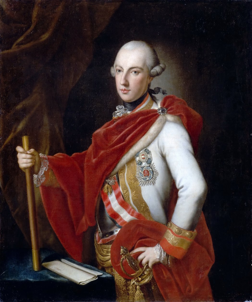 Porträt von Kaiser Joseph II 1741-1790 von Anton von Maron