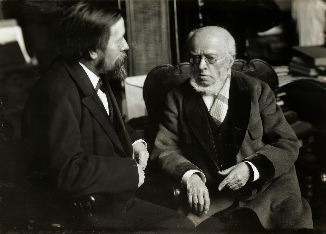 A. v. Menzel in seiner Wohnung mit A. v. Werner von Anton Alexander von Werner